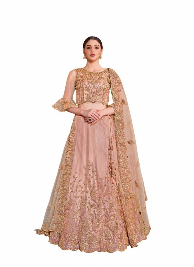 TAZARA NAYONIKA Mohmayaa 16600 Latest Fancy Heavy Designer wedding Wear Net With Satin Silk Cord Resham Sequins Embroidery Lehenga Choli Collection